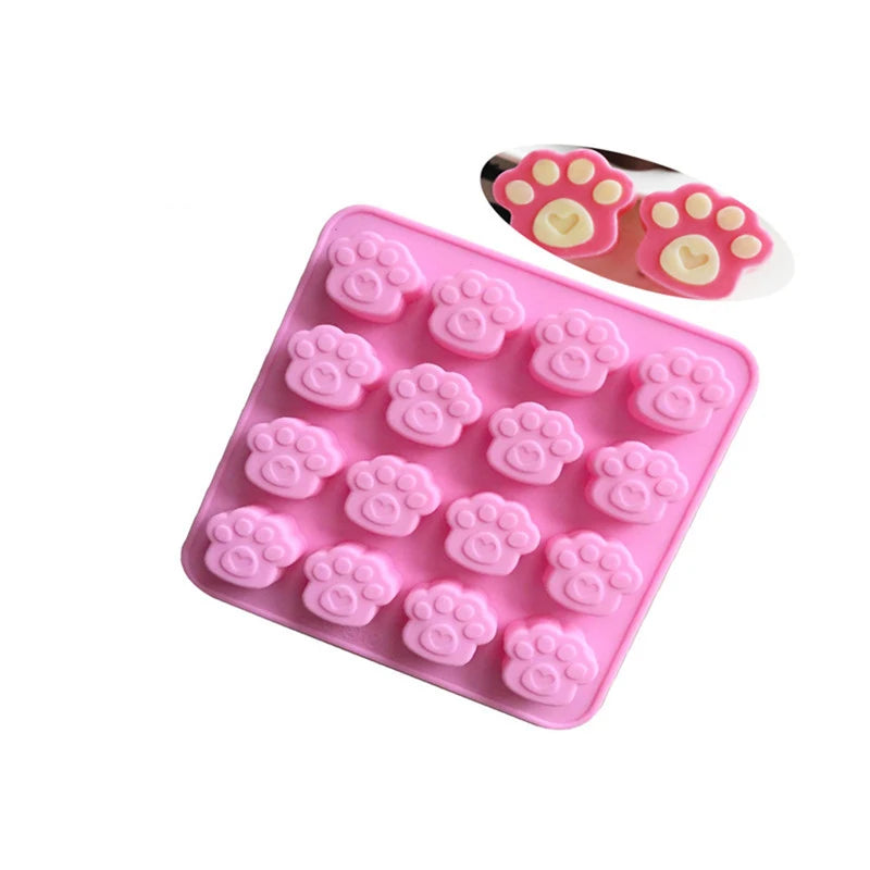 Cartoon Silicone Mold For Baking Stitch Bear Mouse Cat Pig Duck Chocolate Soap Mould Animal Cake Decorating Tool Cupcake Topper