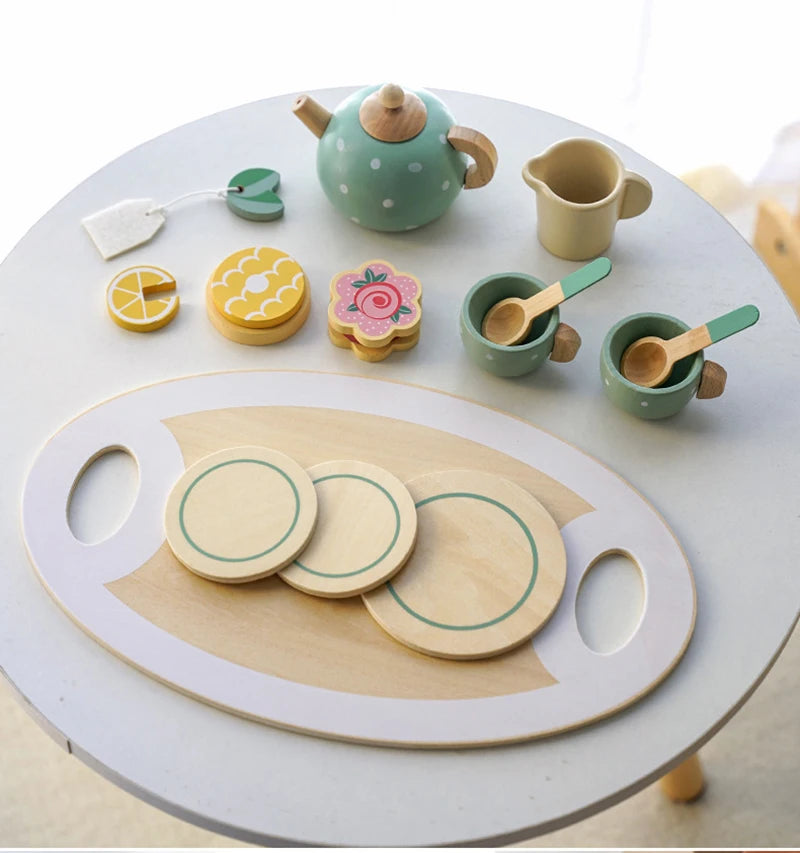 Wooden Afternoon pretend Tea Set toy