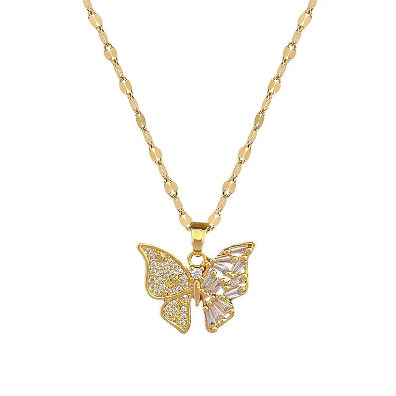 Stainless Steel Jewelry Set Hollow Butterfly jewelry set