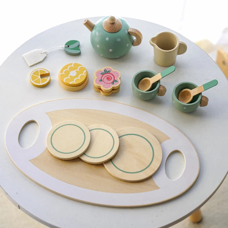 Wooden Afternoon pretend Tea Set toy