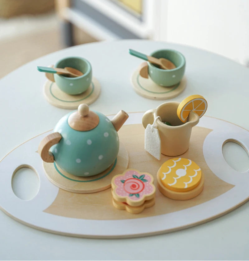 Wooden Afternoon pretend Tea Set toy