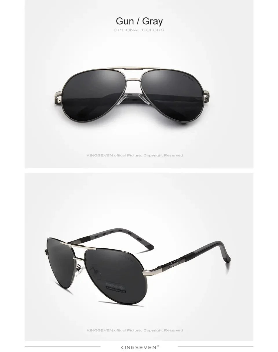 KINGSEVEN New Fashing Men’s Sunglasses High Quality Aluminum Luxury