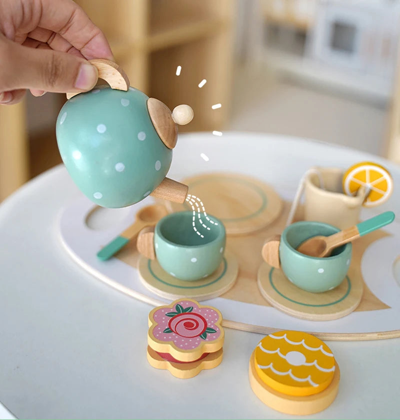 Wooden Afternoon pretend Tea Set toy