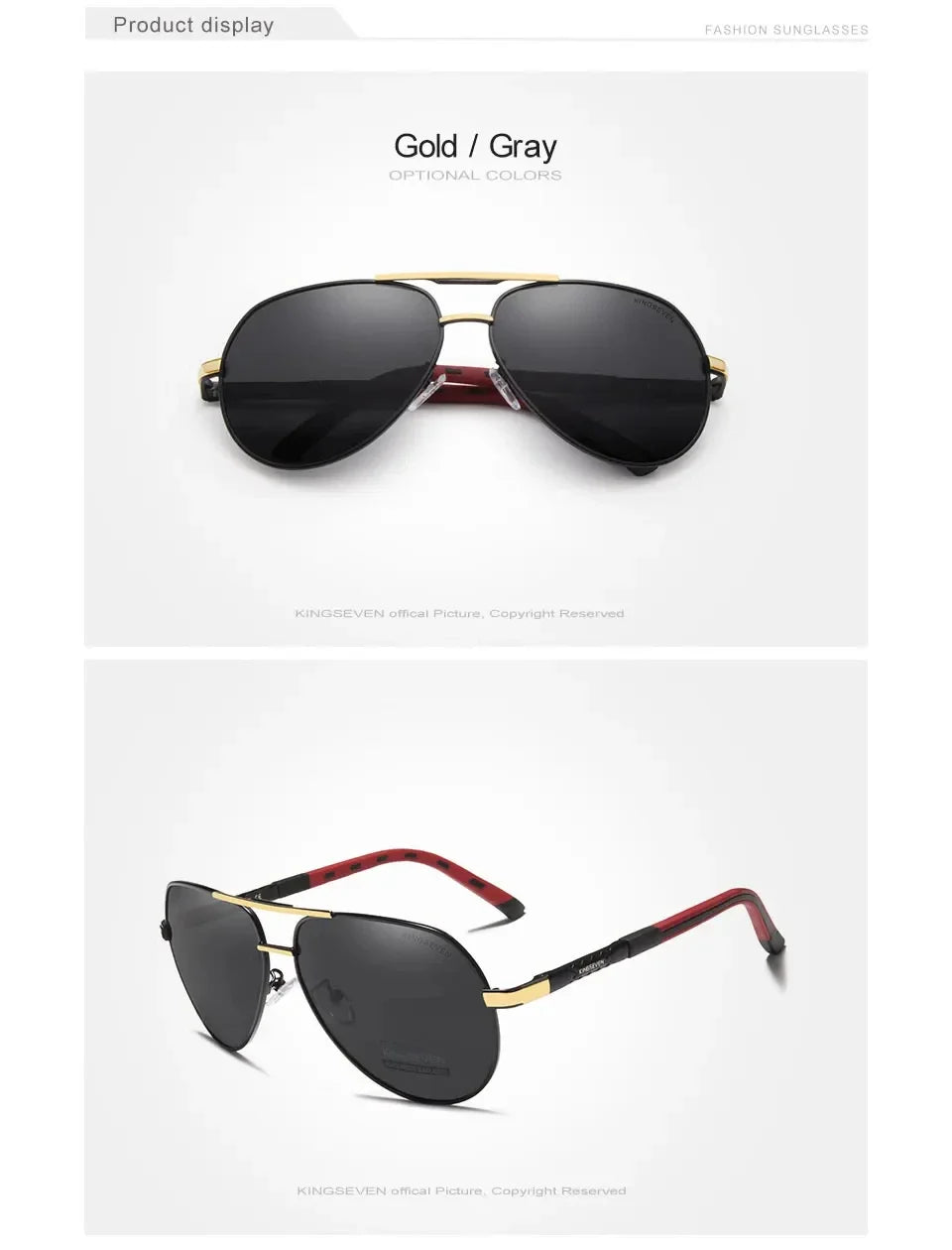 KINGSEVEN New Fashing Men’s Sunglasses High Quality Aluminum Luxury