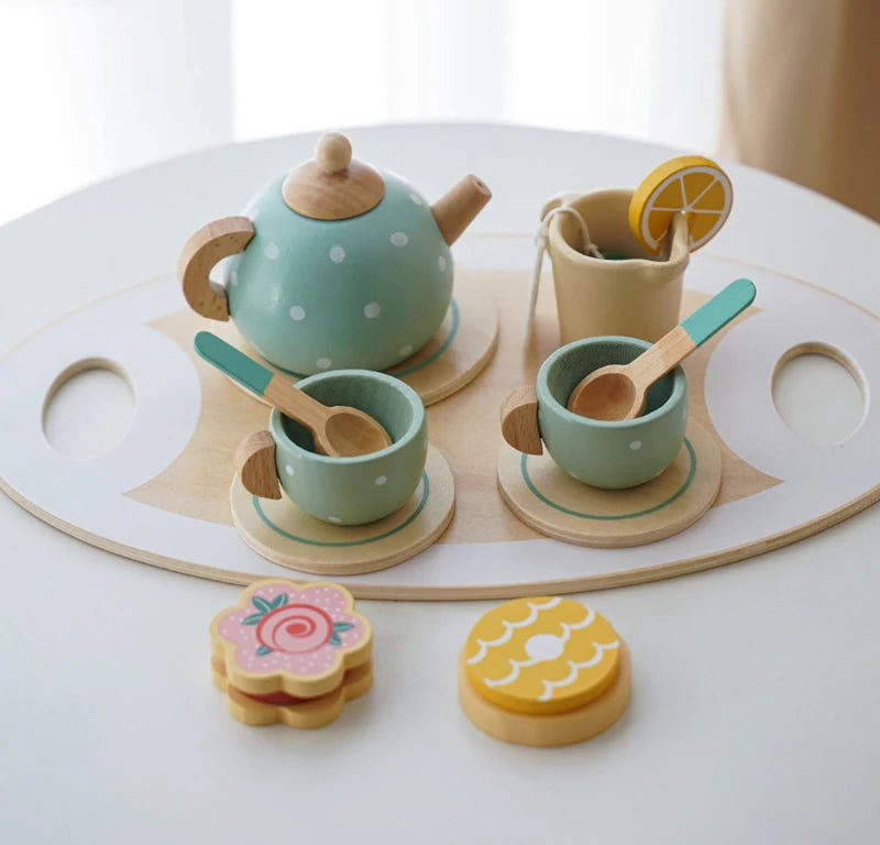 Wooden Afternoon pretend Tea Set toy