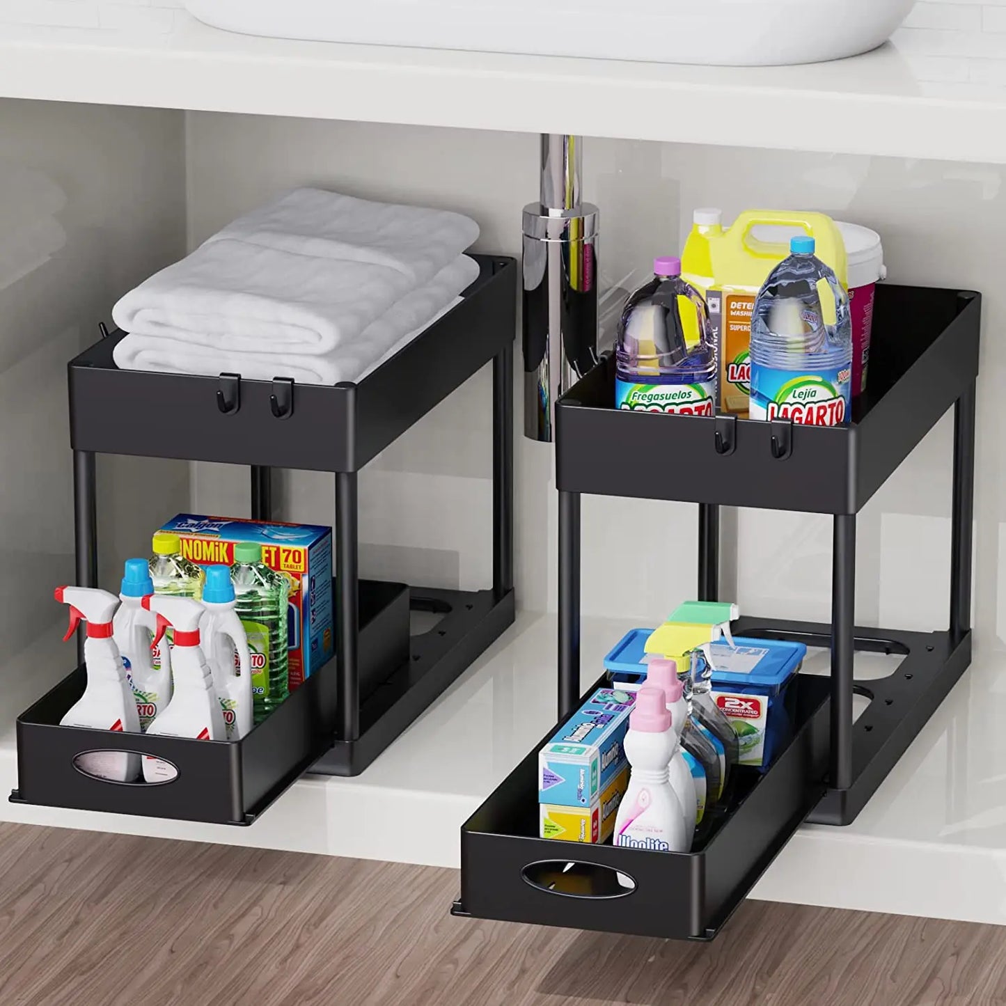 Kitchen Storage Organizer Supplies Sliding