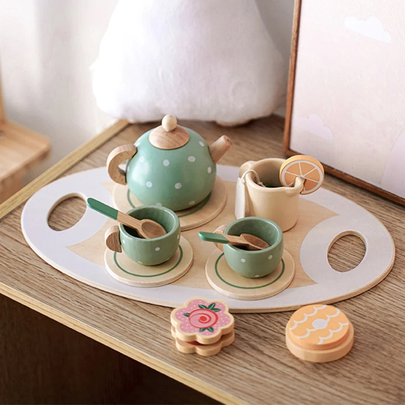 Wooden Afternoon pretend Tea Set toy