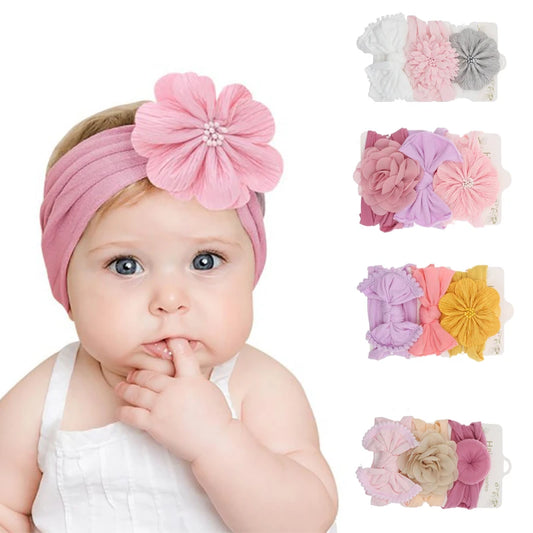 3 Pcs Set Baby Nylon Headbands