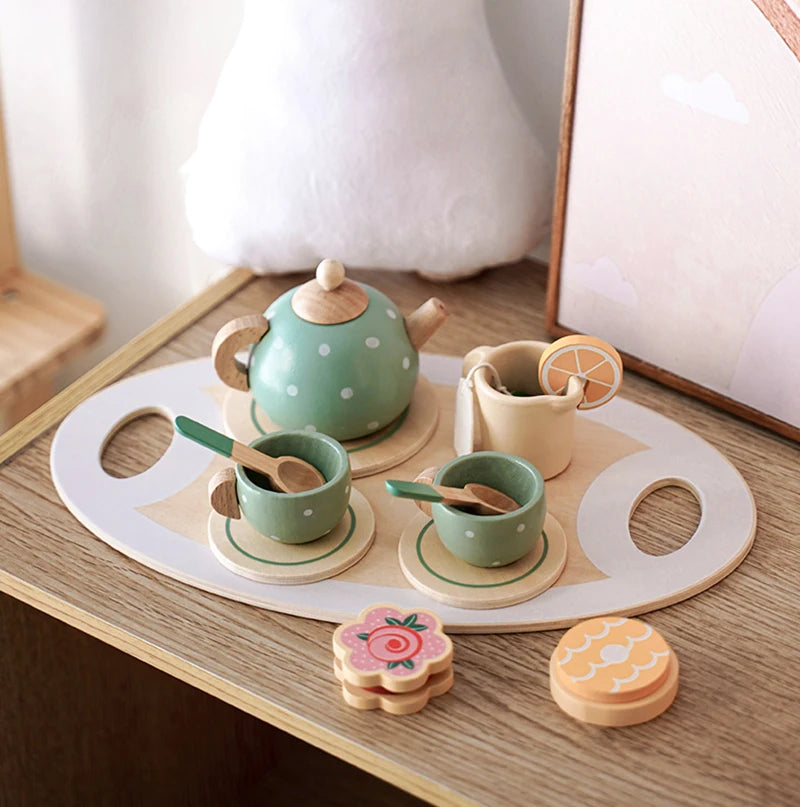 Wooden Afternoon pretend Tea Set toy