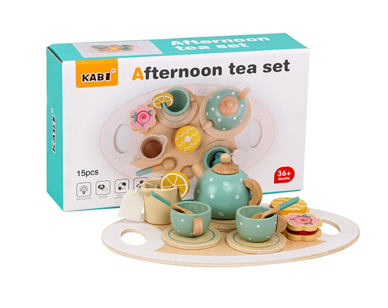 Wooden Afternoon pretend Tea Set toy