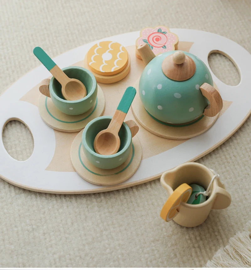 Wooden Afternoon pretend Tea Set toy