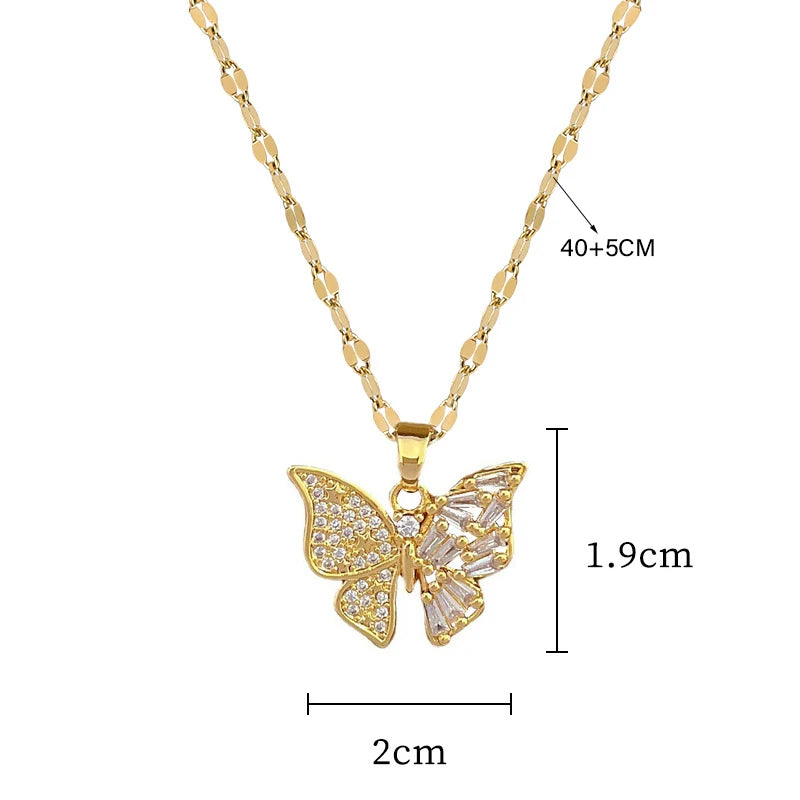 Stainless Steel Jewelry Set Hollow Butterfly jewelry set